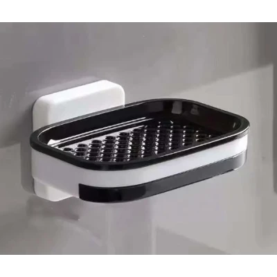 Set 2 Suporti de perete pentru sapun cu fixare prin lipire