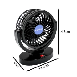 UB Set 2 Ventilatoare portabile pentru masina 15W negru MARS 306 12V AUTO