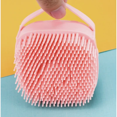 Set 2 x Burete de baie din silicon cu rezervor pentru gel de dus / sampon