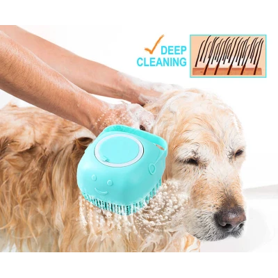 Set 2 x Burete de baie din silicon cu rezervor pentru gel de dus / sampon