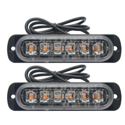 Set 2 x Lumini de Avertizare 6 LED pentru platforma ATV Tractor Jeep Off Road