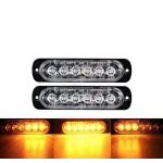 Set 2 x Lumini de Avertizare 6 LED pentru platforma ATV Tractor Jeep Off Road
