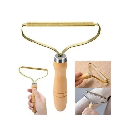 Set 2 x Perie pentru scame si parul de animale, maner de lemn