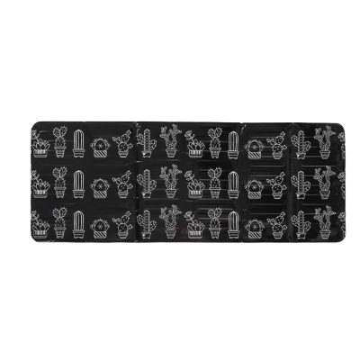 Set 2 x Protectie aragaz pentru gatit antistropire model Cactus Negru