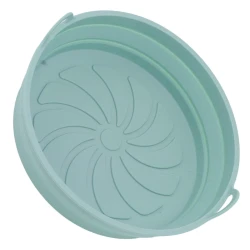 Set 2 x Tava rotunda din silicon pentru friteuza stil cosulet cu 2 manere