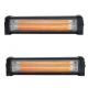 Set 2X Rampa avertizare galbena 3 LED COB