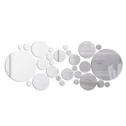 Set 30 Oglinzi decorative din Sticla Acrilica pentru design interior model rotund