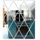 Set 32 Oglinzi Acrilice Autoadezive Luxer Model Romb dimensiune 19 X 14 cm