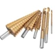 Set 3 burghie freza conica metal in trepte 4 30mm + 3 burghie frezare