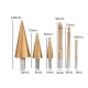 Set 3 burghie freza conica metal in trepte 4 30mm + 3 burghie frezare
