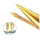 Set 3 burghie freza conica metal in trepte 4 30mm + 3 burghie frezare