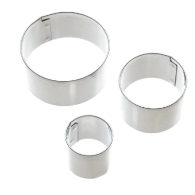 Set 3 forme/cuttere rotunde pentru prajituri CAKE MOLD