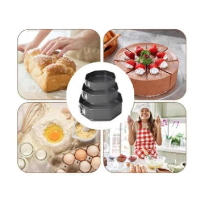 Set 3 forme pentru torturi sau prajituri model octogonal