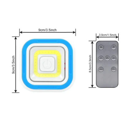 Set 3 lampi LED COB patrate cu telecomanda si control de la distanta ALBE