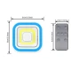Set 3 lampi LED COB patrate cu telecomanda si control de la distanta ALBE