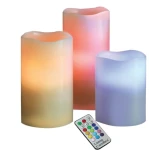 Set 3 lumanari cu LED si telecomanda Luma Candles