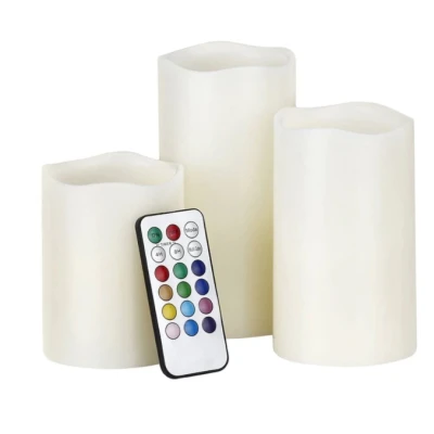 Set 3 lumanari cu LED si telecomanda, Luma Candles