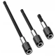 Set 3 prelungitoare pentru surubelnita 60mm 100mm 150mm negru