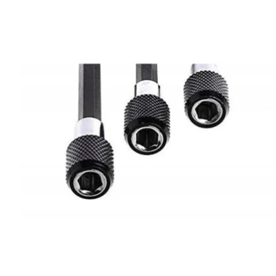 Set 3 prelungitoare pentru surubelnita 60mm 100mm 150mm negru