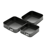 Set 3 Tavi forma patrata pentru Prajituri/Tort
