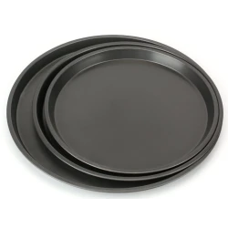 Set 3 tavi rotunde pentru pizza din teflon