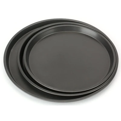 Set 3 tavi rotunde pentru pizza din teflon