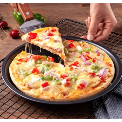 Set 3 tavi rotunde pentru pizza din teflon