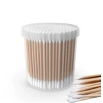 Set 3 x Cutii Betisoare cosmetice din bambus si bumbac