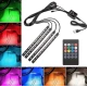 UB Set 4 benzi 12 LED cu lumina ambientale pentru auto si telecomanda RGB