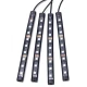 UB Set 4 benzi 12 LED cu lumina ambientale pentru auto si telecomanda RGB
