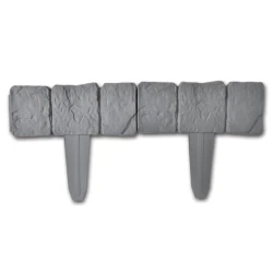 Set 4 bucati MINI Gard cu aspect de piatra Plastic / Bordura din plastic cu aspect de piatra