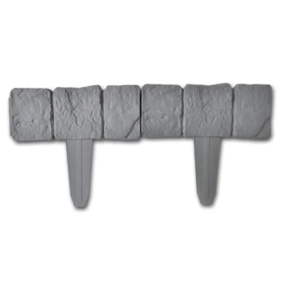 Set 4 bucati MINI Gard cu aspect de piatra Plastic / Bordura din plastic cu aspect de piatra