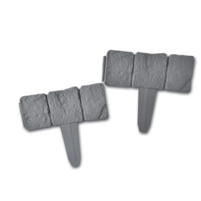 Set 4 bucati MINI Gard cu aspect de piatra Plastic / Bordura din plastic cu aspect de piatra
