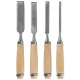 Set 4 Dalti cu maner de lemn