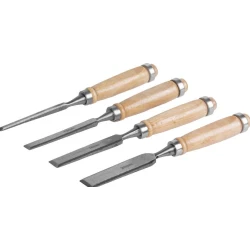 Set 4 Dalti cu maner de lemn 