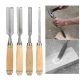 Set 4 Dalti cu maner de lemn