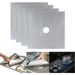 Set 4 folii ARGINTII de protectie pentru aragaz
