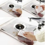 Set 4 folii ARGINTII de protectie pentru aragaz