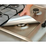 Set 4 Folii TEFLON GRI Detasabile pentru Aragaz din Teflon  Lavabila  Reutilizabila 