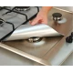 Set 4 Folii TEFLON GRI Detasabile pentru Aragaz din Teflon  Lavabila  Reutilizabila