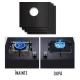 Set 4 Folii TEFLON NEGRU Detasabile pentru Aragaz din Teflon  Lavabila  Reutilizabila  Negru