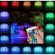 Set 4 lampi LED RGB cu telecomanda rezistente la apa BA