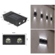 Set 4 lampi solare cu LED bidirectional sus jos