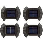 Set 4 Lampi solare cu lumina bidirectionala 2 led / lampa 
