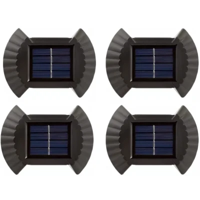 Set 4 Lampi solare cu lumina bidirectionala 2 led / lampa