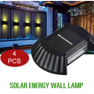 Set 4 Lampi solare cu lumina bidirectionala 2 led / lampa