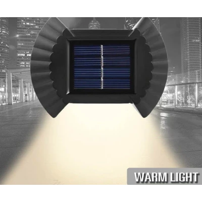 Set 4 Lampi solare cu lumina bidirectionala 2 led / lampa
