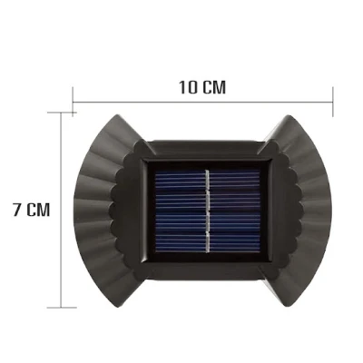 Set 4 Lampi solare cu lumina bidirectionala 6 led / lampa