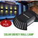 Set 4 Lampi solare cu lumina bidirectionala 6 led / lampa