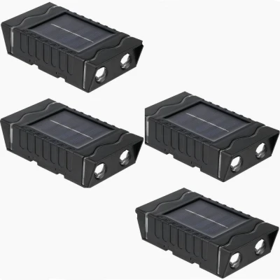 Set 4 lampi solare de perete cu iluminare sus jos 4 LED